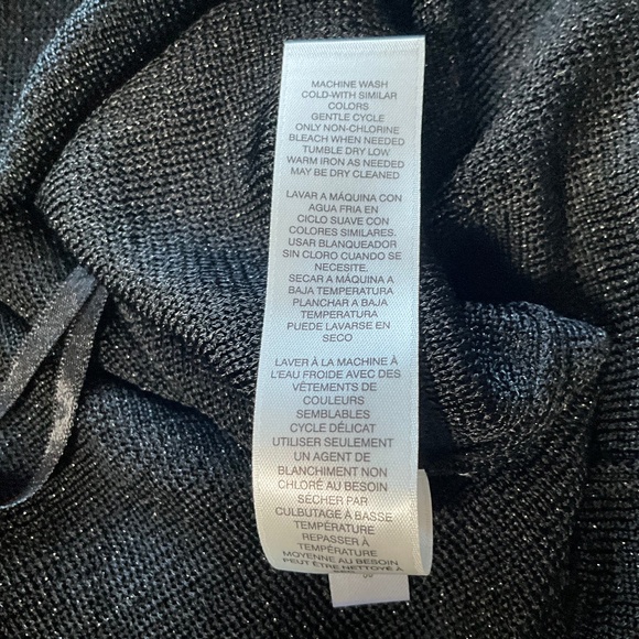 Chicos NEW Chrissy Cape Sweater Tank Duet Party Holiday Sparkle Classic Black XL - Picture 8 of 11